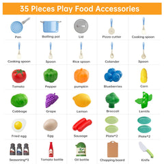 JOKERKING blue play food set adds color and variety for young chefs