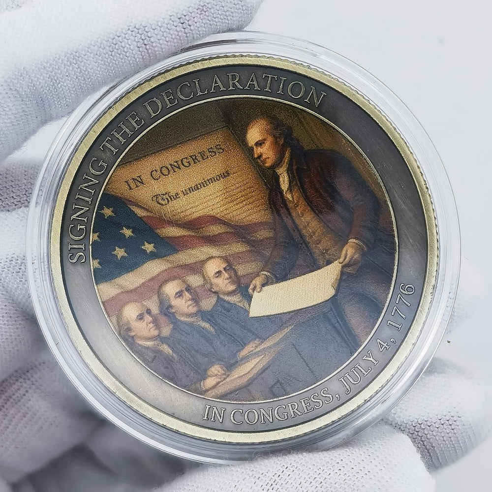 Jokimu coin close-up of eagle plumage and flag detail for visual appreciation