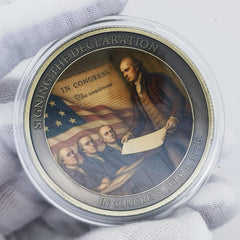 Jokimu coin close-up of eagle plumage and flag detail for visual appreciation