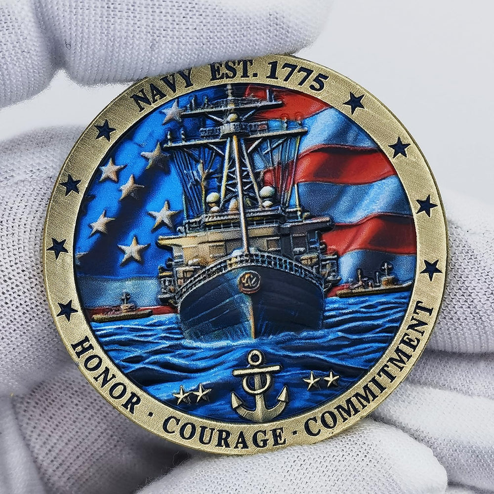 Jokimu flag and ship engraving on coin with fine craftsmanship