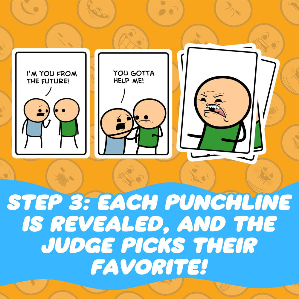Joking Hazard crowd-reactions during a chaotic, hilarious moment.