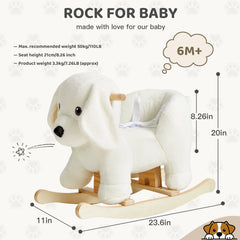 Dog ride-on is pre-assembled with quick setup for busy families