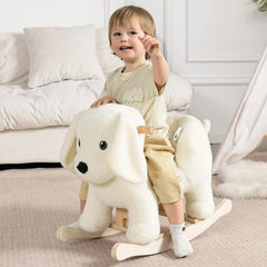 Labrador rocking horse plush face detail for cozy cuddles