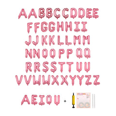 Jolixiraz alphabet balloons in pastel pink for personalized phrases