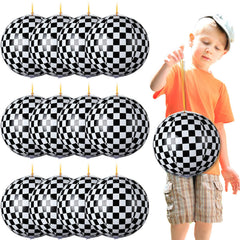 Black and white checkered pattern enhances racing party vibe.