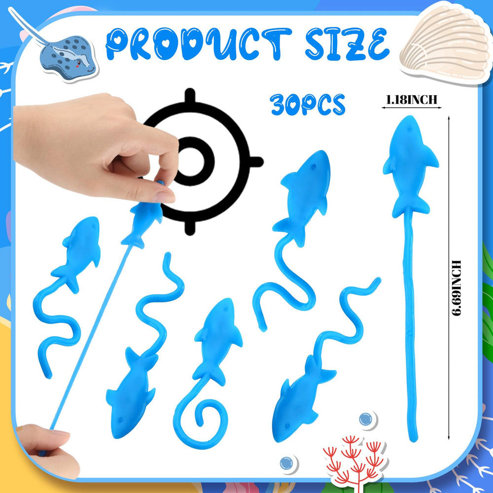 JolliLudo sticky shark blue toy ideal for tables as party favors.