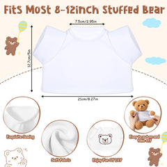 JolliLudo sublimation-friendly white teddy shirt, ideal for personalized prints on plush toys.