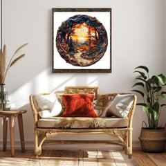 Jollitot round mandala design puzzle doubles as decorative art