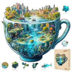 Jollitot teacup cityscape puzzle for creative focus in a calming setting