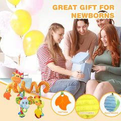 Jollybaby giraffe durable-stitching detail ensures longevity during busy days