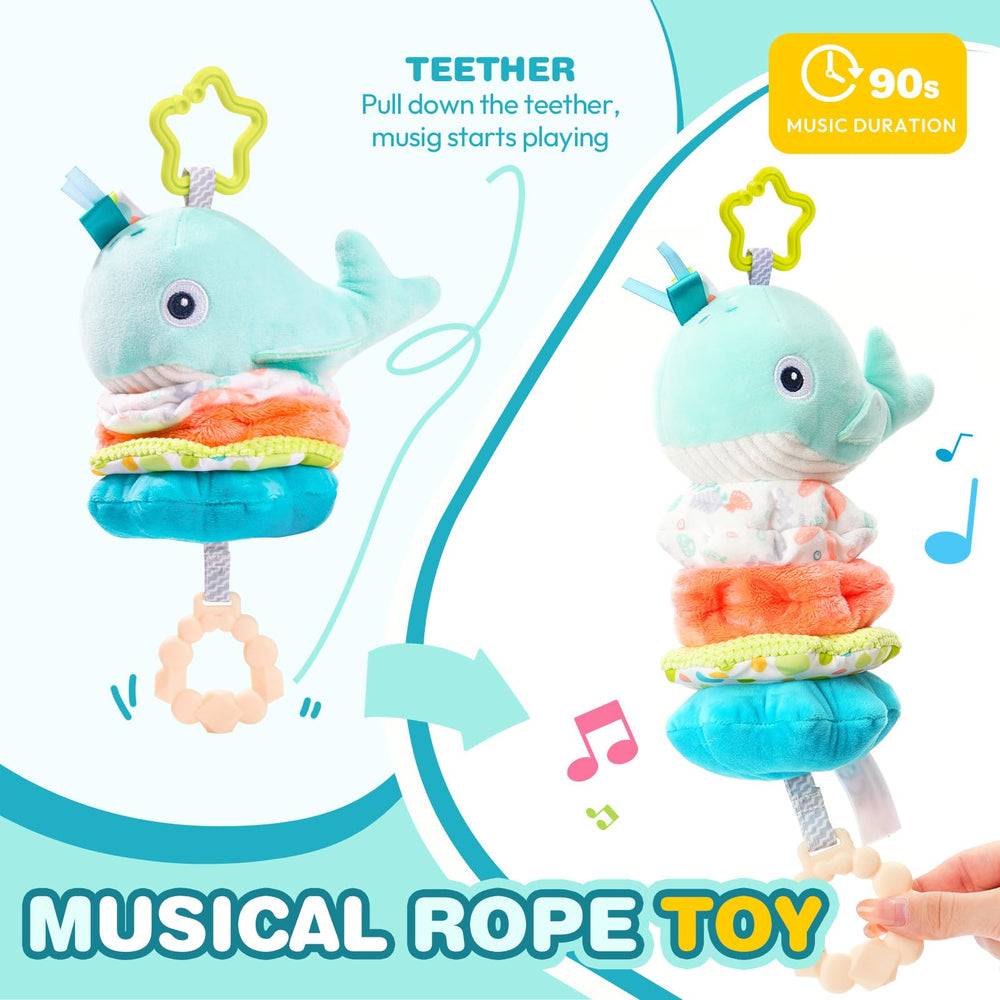 Jollybaby soft fabric crib toy for gentle, safe play
