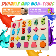 JOLSNAF colorfully painted counting symbols puzzle supports counting practice and cognitive development