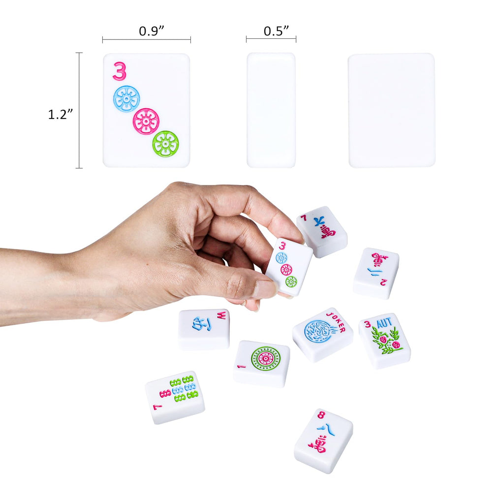 Vibrant Jongyance mahjong tiles in saturated colors maintain clarity under low light.