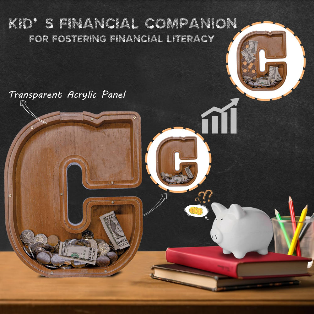 JOOMLAFLY acrylic panel view reveals clear savings progress for kids
