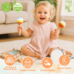 JOOMLAFLY tambourine enhances hand-eye coordination through lively rhythms.