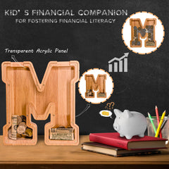 Personalized engraving option on JOOMLAFLY wooden piggy bank