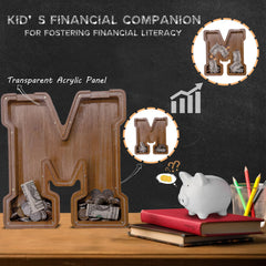 JOOMLAFLY transparent acrylic panel shows savings progress for kids
