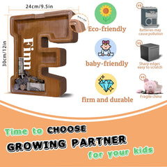 JOOMLAFLY decorative wooden piggy bank as stylish home décor.