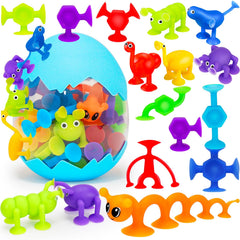 Joosharkidz suction cup bath toys set sticks to tub for imaginative water play.