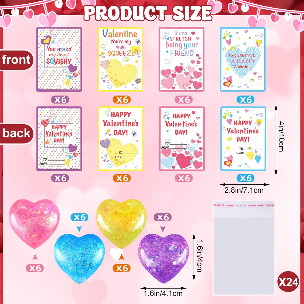 Joottuan valentines greeting card with heart ball for classroom exchanges.