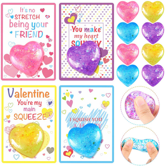Joottuan valentines heart stress ball in festive colors for kids' play.