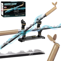 Jorumo Swords Building Set with 40-inch Inosuke sword and stand for display.