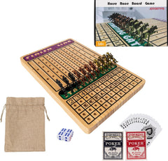 JOTOETYYS horse race board game wood board for family nights