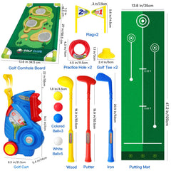 Jovizo eight golf balls blue, larger size reduces choking risk for toddlers.