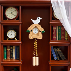 Jowxsx miniature clock enhances play and decoration with realistic proportions.