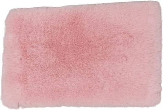 Jowxsx pink dollhouse carpet closeup shows fluffy texture for cozy rooms.
