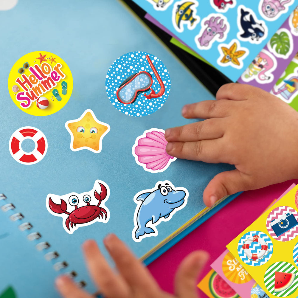 Joy Bang Hawaiian theme stickers for party favors and school activities.