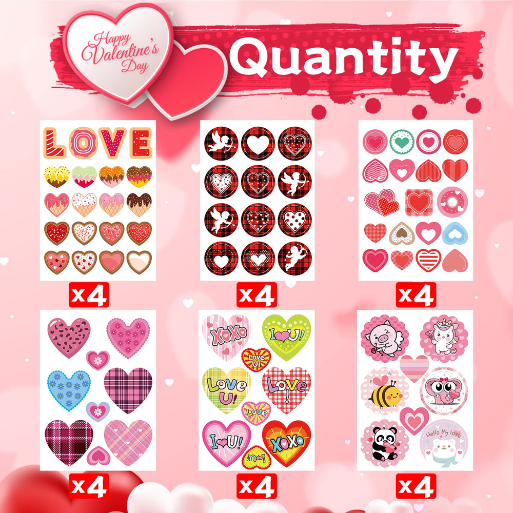 Joy Bang heart-themed stickers in bright colors for vibrant cards and envelopes