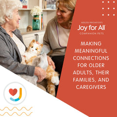 JOY FOR ALL Companion Cat care setting image shows ADRD-friendly companionship.