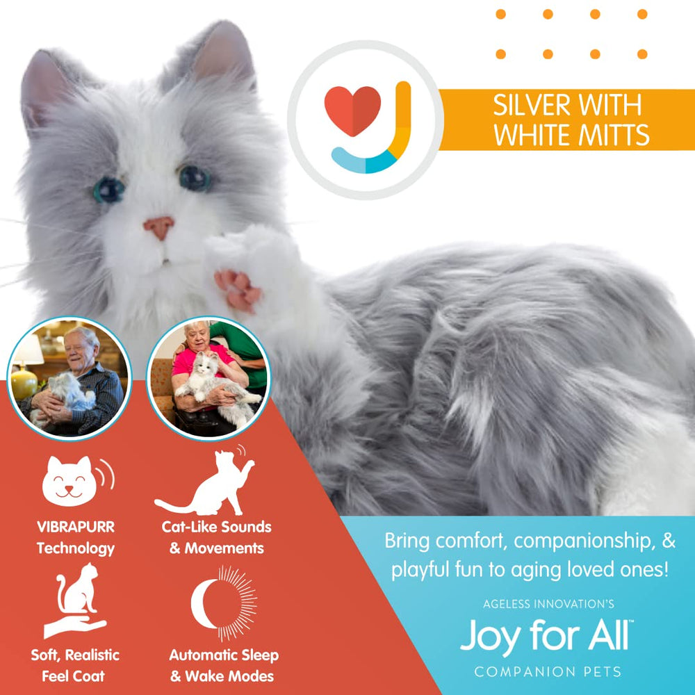 Joy For All Companion Cat head and paw movements, lifelike play prompts gentle activity