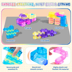 JOY SPOT! blocks in bright colors stimulate color recognition and sensory exploration.