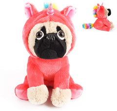 JoyAmigo unicorn-pug-plush with cloud-soft fabric for cozy hugs.