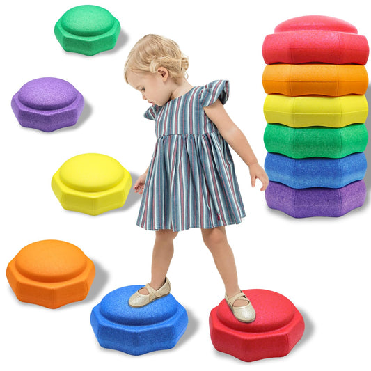 Joybond stepping stones create a colorful path for indoor and outdoor play, boosting balance