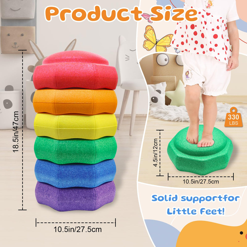 Joybond stepping stones stackable design encourages imaginative building and coordination