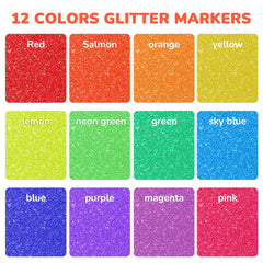 JoyCat glitter marker on wood highlighting high visibility sparkle