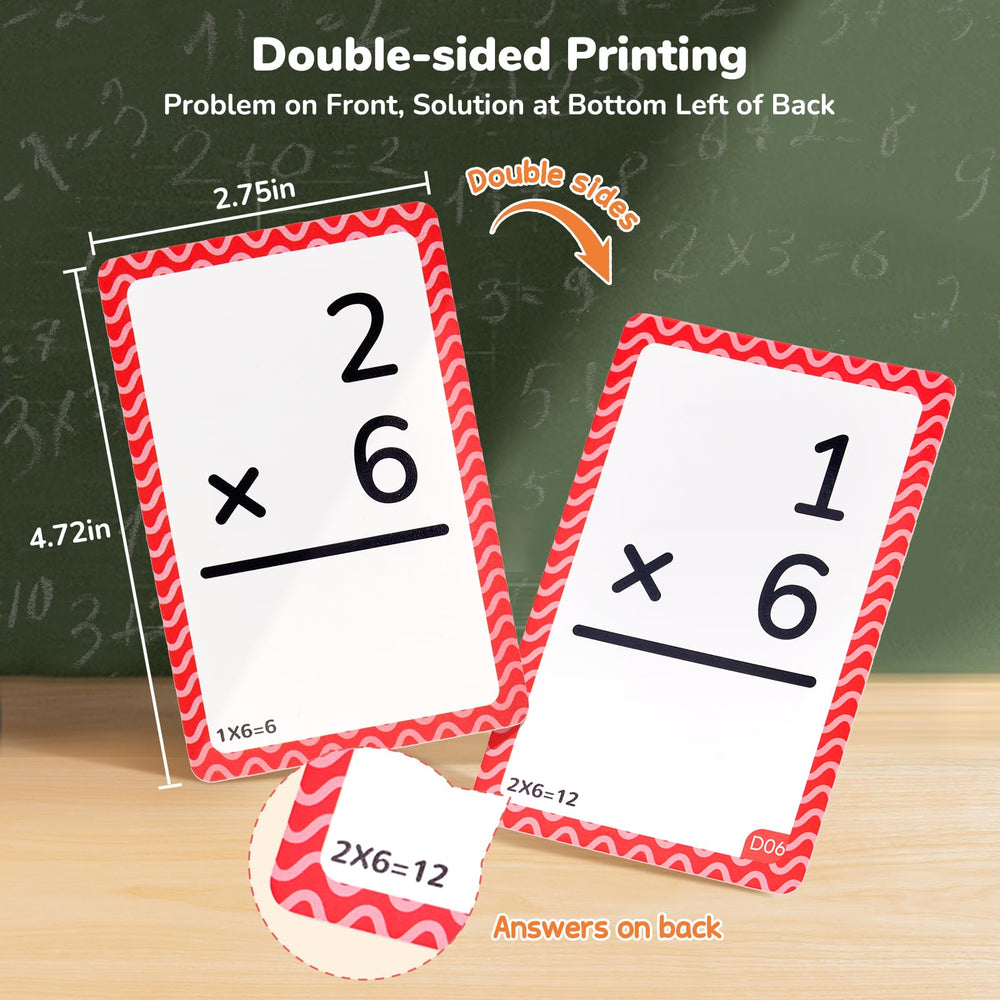 JoyCat addition flash cards: clear two-sided practice for quick sums.
