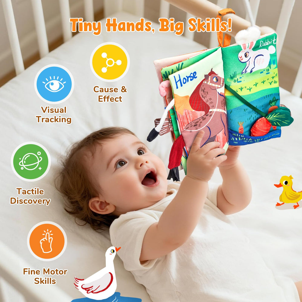 JoyCat farm yard theme promotes bonding moments during tummy time and play.