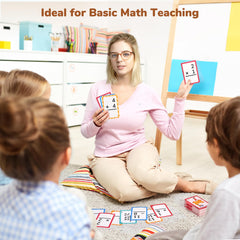 JoyCat division flash cards: practical back-to-back equations for practice.