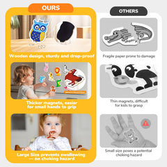 JoyCat magnets feature a basswood interlayer for durability and grip.
