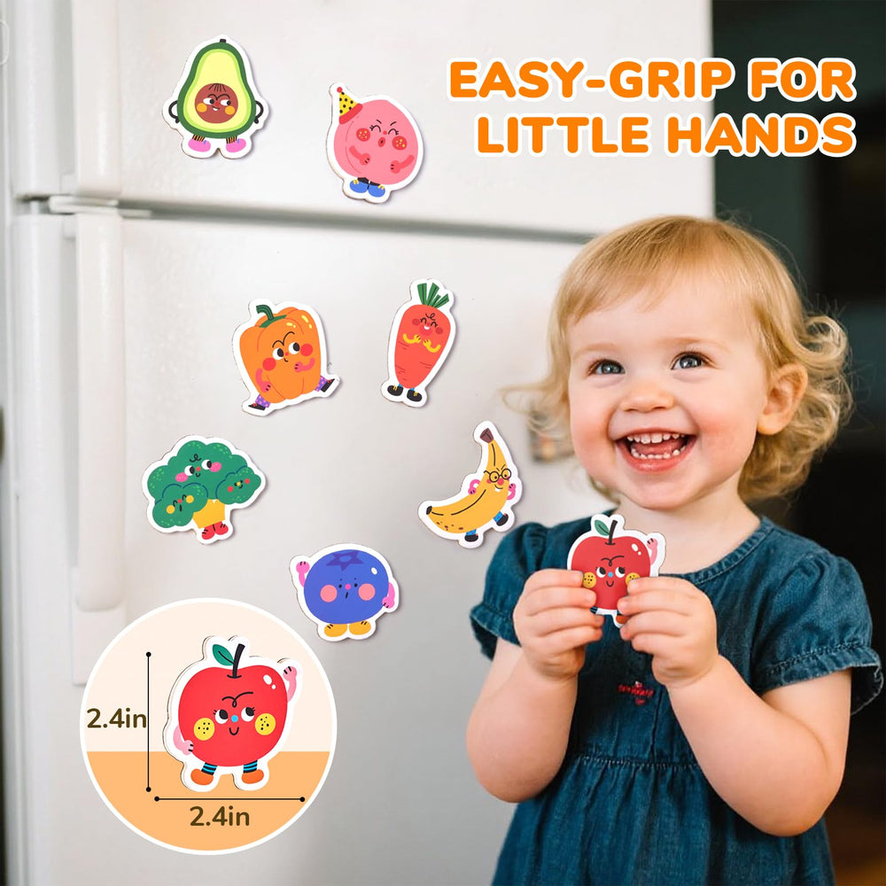 JoyCat blueberry magnet supports memory and vocabulary in pretend food games.