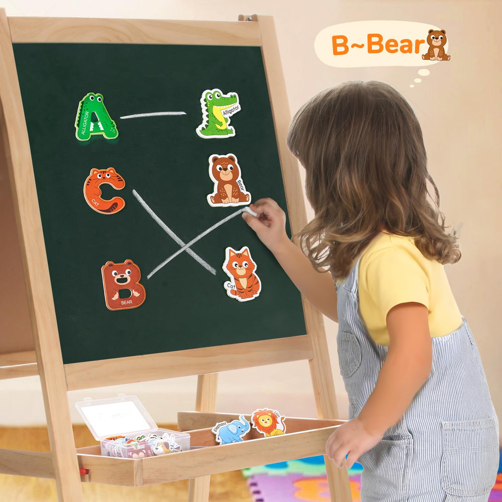 JoyCat magnets on refrigerators support hands-on learning at home