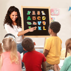 JoyCat magnets help with letter recognition and spelling practice