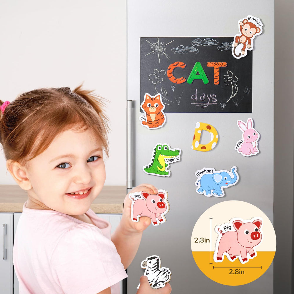 JoyCat magnets use non-toxic ink for safe play on the fridge.