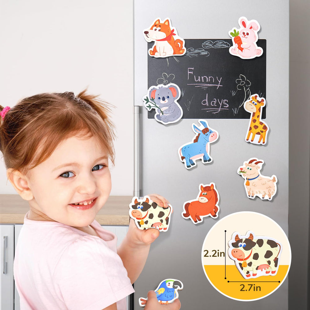 JoyCat dolphin magnet in bright colors inviting hands-on discovery.