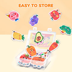 JoyCat magnets built with wooden core feel sturdy for small hands.