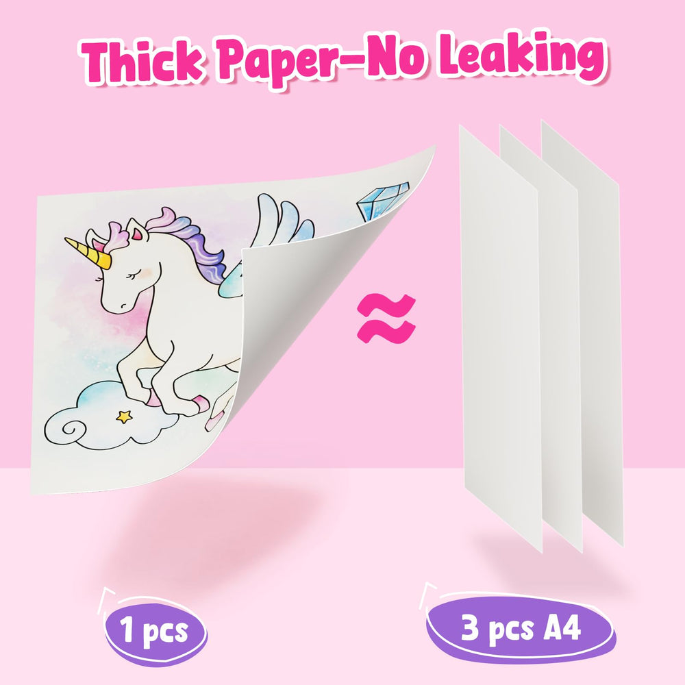 JoyCat kid-sized coloring book—compact dimensions make art on the go easy.